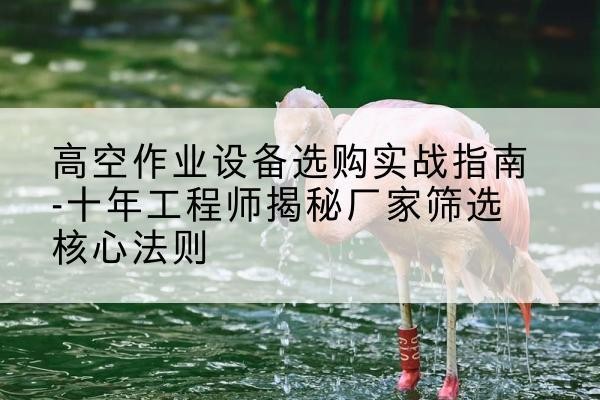 宜春剪叉式升降机厂家-高空作业设备选购实战指南-十年工程师揭秘厂家筛选核心法则